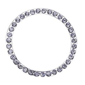 Car Decor Bling for Women for Rhinestone Cover Ring Emblem Sticker Diamond Push to Start Button for Key Ignition