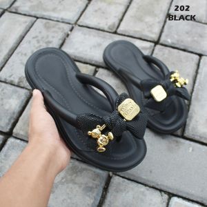 BARUU!!! (J) Sandal Karet Import Wanita W202 Import Sandal Wanita Jepit Jepit Karet Kekinian Import