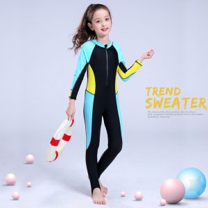 Swimming Suit kids girl boy mansu muslimah children long sleeve 3/4/5/6/7/8/9/10/11/12/13/14/15 years old baju renang budak perempuan plus size Swimwear swimsuit 儿童泳装男女