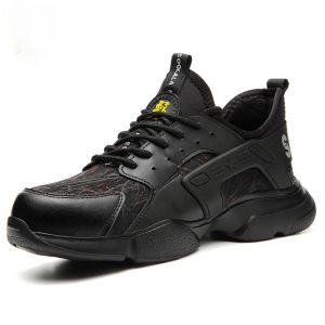 New safety shoes mens steel toe caps smash-resistant and puncture-resistant soft-soled safety protection shoes work site safety boots lightweight shoes men