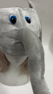 Voi nhồi bông mũ bắt mắt mới lạ lễ hội đạo cụ headpiece cho cosplay bữa tiệc chủ đề Headgear roleplaying Nón trẻ em hình thú