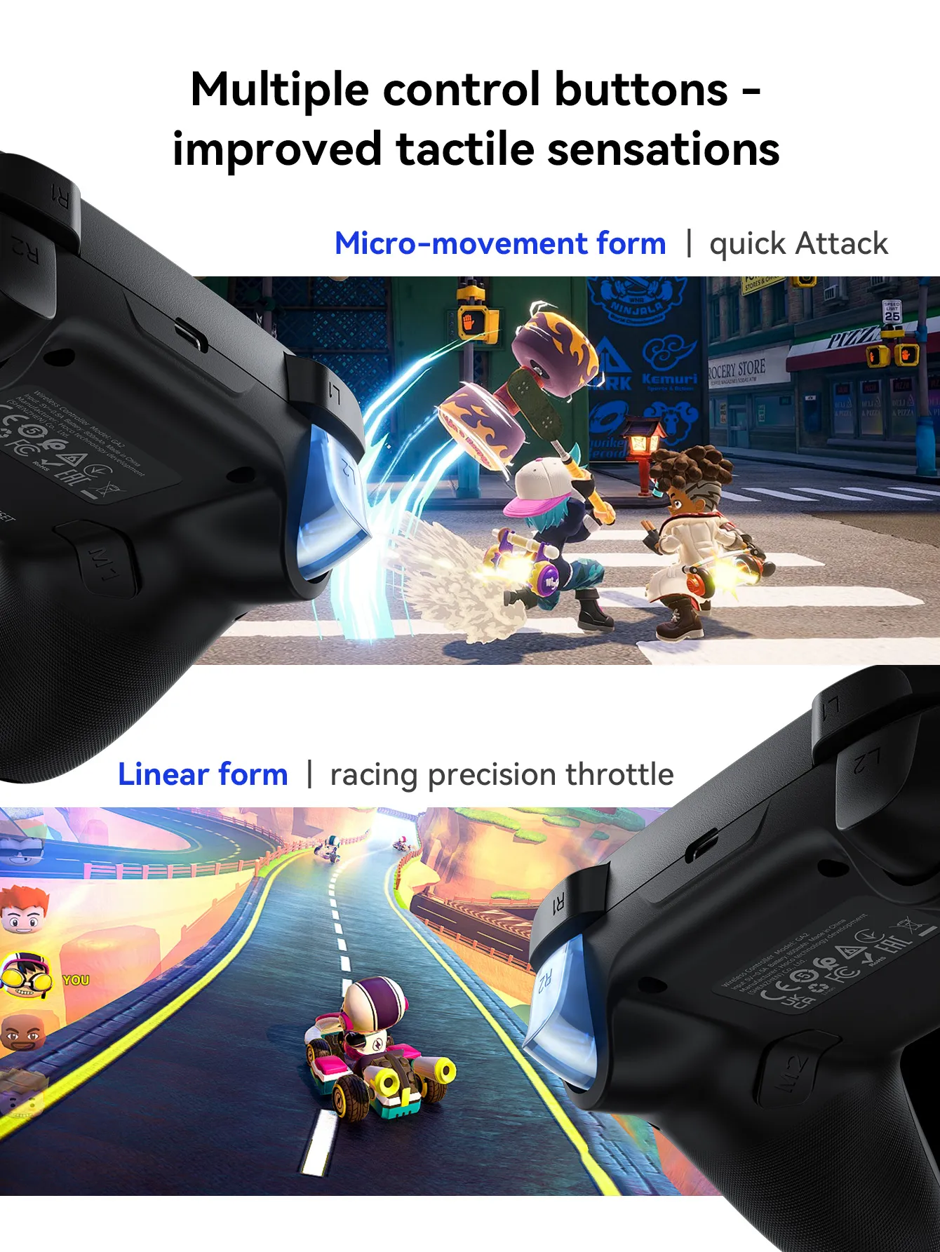 Hoco GA2 Unicorn Multi-function Wireless Game Controller description image 5