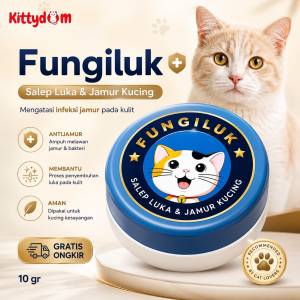 KITTYDOM Fungiluk Cream 10gr Krim Salep Kulit Kucing Obat Luka Luar Gatal Jamur Scabies Iritasi Anjing t Skin Care Antiseptic Ointment Anjing Kelinci Hamster Sugar Glider