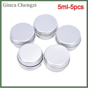 Ginca 438178 ZXC 5ชิ้นอลูมิเนียมมินิรอบดีบุกโลหะภาชนะขวดโถเก็บสกรูฝากล่อง