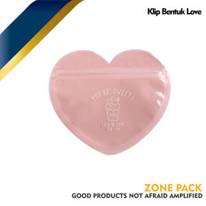 [10 PCS] Plastik Ziplock Bentuk Hati | Kantong Ziplock Karakter Hati  | Ziplock Souvenir Hampers | Aksesoris Bag