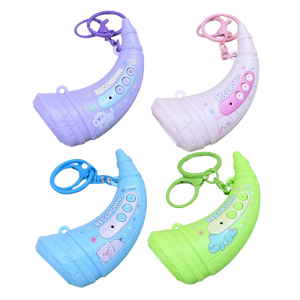 Imaginative Cartoon Design Recorder Horn For Kids Musical Toy Builts In Melodies Voice Changer Function Safe ABS Build