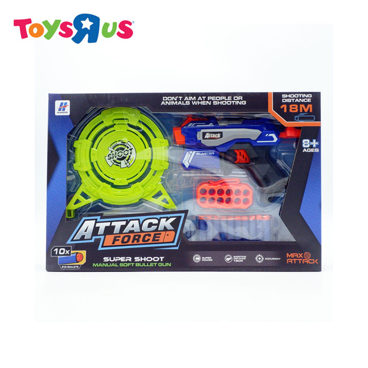 Great Value Toys Attack Force Super Shoot Manual Soft Bullet Gun With 