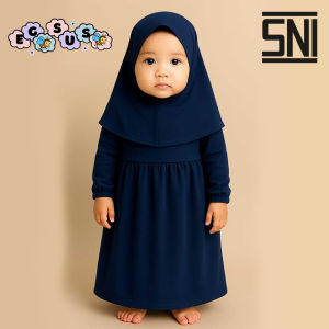 (EGSUS) Gamis Hijab Shakira Bayi Anak Balita Perempuan Fashion Muslim Spandek Pink Lucu