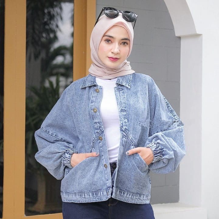 Jeans Wanita Ootd Jaket Denim Oversize NouraFashion JAKET JEANS