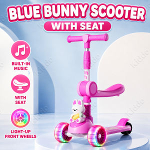 Kiddo Foldable Scooter For Kids 4 to 12 Years Old With LED Music Lights 3in1 For Children Scooter