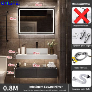 [OKLIFE. ]Bathroom Washbasin Cabinet Bathroom Mirror Cabinet Set  Bathroom Washbasin Cabinet