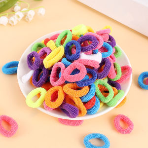 ILOVEDIY 300Pcs/Pack Girls Candy Color Hair Rope Colorful Nylon Elastic Hair Tie Ponytail Fixed Small Hair Tie Rubber Band  Hair Accessories