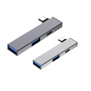 USB C HUB USB C Splitter Loại C để Loại C và 2USB Bộ chuyển đổi cổng với phích cắm và chơi chức năng cho tất cả các nền tảng