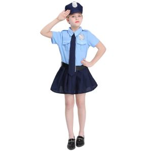 ToyStory Girls Halloween Cop Police Officer Cosplay Costume Kid Child Role Playing Policeman Uniform Festival Christmas Party Gift