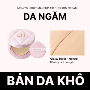 Phấn nước trang điểm làm đều màu da Menow Light Makeup Air Cushion Cream Pink Series 12gr