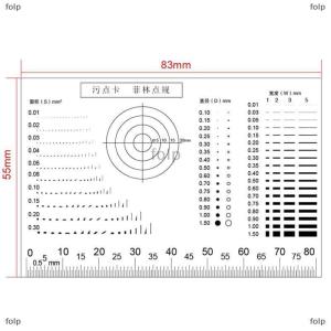 [COD] folp Gauge Point Gauge Transparent Film Stain Card Comparison Card Stain Crack Contrast PET Dot Line Surface Quality Inspection