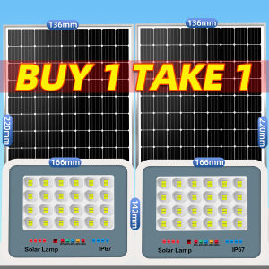 YISON Solar Street Light With Solar Panel Outdoor Lighting High Brightness LED Solar Lights Waterproof Buy 1 Take 1 100000W Sensor Automatic Night Lighting Flood Lamps 10000W 50000W For Indoor Outside Garage yard Walkway Driveway 5 YEARS Warranty COD