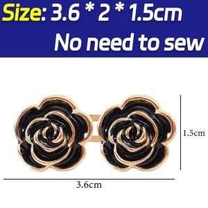 Rose Waist Buckle Women Tighten Jeans Waistband Clasp Multicolor Clothing Pants Shrink Waistline Snap Flower Shape Waist Button
