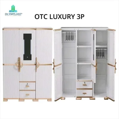 LEMARI PAKAIAN PLASTIK OLYMPLAST OTC LUXURY 2 PINTU [OLYBOX]