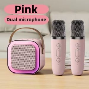 【🔥SG STOCK🔥】RICHMENTMALL Wireless Portable Bluetooth Speaker Karaoke Machine with 2 Wireless Microphones Kids Karaoke Machine Dual Mics for Girls and Boys Family Party  Karaoke Machine with 2 Wireless Microphones