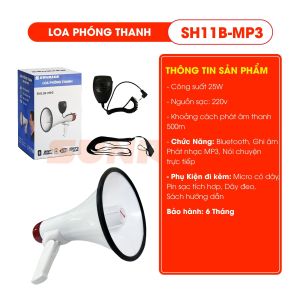 Loa phóng thanh ngoài trời công suất 25W chính hãng Sunrise SH-11B Loa có micro nói trực tiếp nhạc đệm - SUNRISE MUSICS