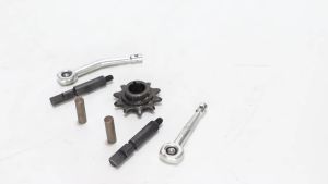 Kail 3 Holes Clutch Cover Clutch Arm Lever Pin Rod Rod Ball 10 Tooth Drive Sprocket Kit For 2-Stroke Engine Motorized Bicycle Parts 7M5T2
