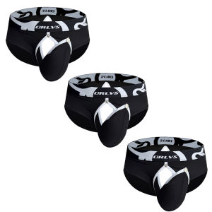 CMENIN ORLVS 3Pcs Hot Modal Jockstrap Underwear Man Brief Breathable Innerwear Mens Panties Briefs Men Underpants Underware OR6413