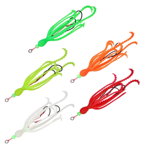 Mực Skrit Lure 15Cm 10G Câu cá trên biển Váy mồi câu mềm Với Đôi lưỡi câu mồi câu nhân tạo