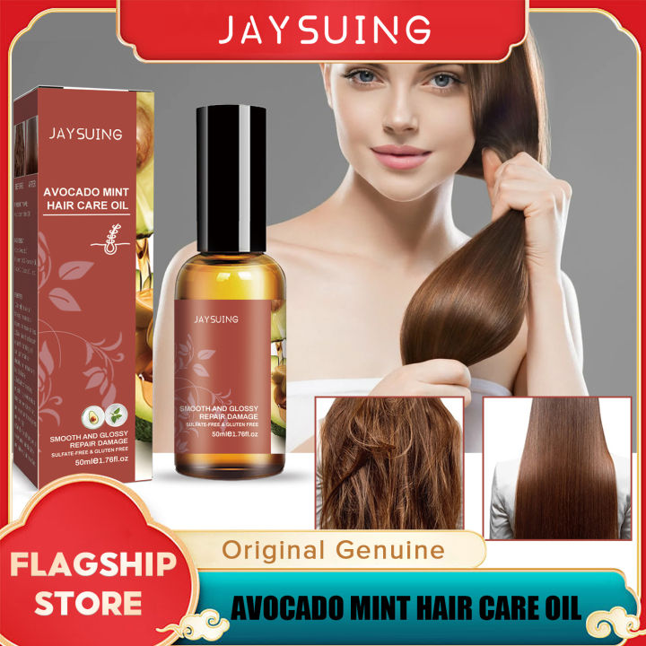 Jaysuing Avocado Mint Hair Care Oil Smooth And Glossy Repair Damage ...