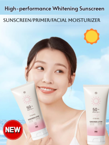 ✨ Refreshing And Non-Greasy High Moisturizing And Thin Sunscreen SPF50+ UV-Proof Isolation Cream Natural Plant Whitening Sunscreen Primer Facial Moisturizer
