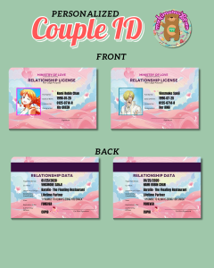 Couple Plastic ID - 2x3 inches - Colorful - 2 cards