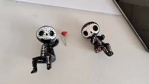 xpkQ Sugar Skull Couple Figurine Halloween Decoration Family Couple Desktop Oranments Home Decor Fairy Garden Home Accessories 4P7H5