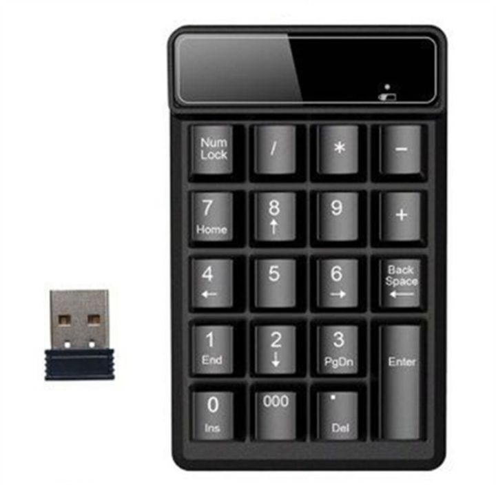 2.4GHz Wireless Keyboard Mini USB Numeric Keypad 19 Keys Number Pad for ...