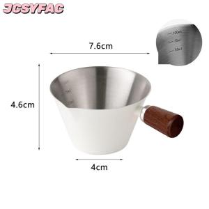 JCSYFAC Cốc đong espresso cốc uống espresso cỡ nhỏ có tay cầm phụ kiện quầy bar cà phê mini có vòi hình chữ V