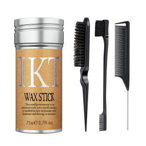 Anti-Frizz Wax Stick No White Flakes: Scent-Free Hair Cream Controls Flyaways & Boosts Shine