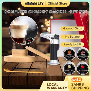 [SG] Whiskey Smoker Kit No Butane No gas Torch Cocktail Infuser 4 Wood Chips