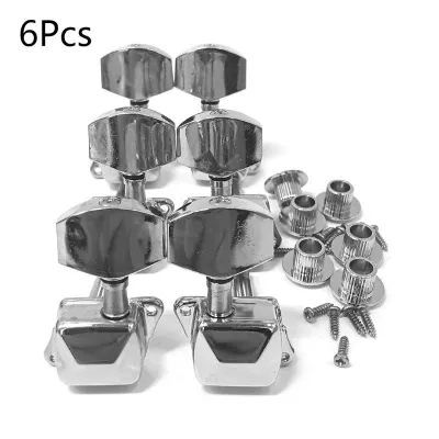 RIXTON 3R3L Guitar String Tuning Pegs 6pcs Metal Semi-Closed Guitar String Button Tuner Guitar Knob Machine Heads for Acoustic Electric Guitars(3R3L Guitar Knob)