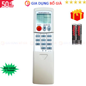 Điều khiển điều hòa Mitsubishi Mã 04 nắp trược remote máy lạnh Mitsubishi - Tặng kèm pin - GDBG