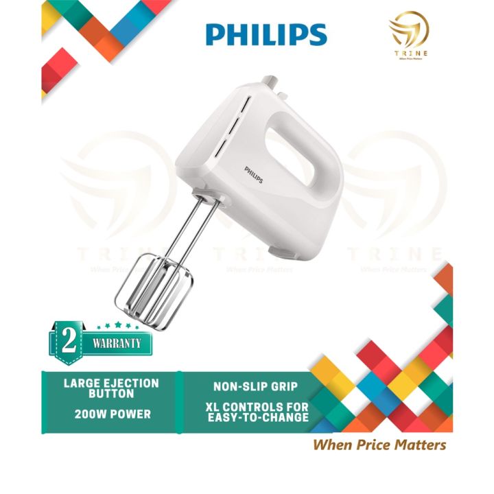PHILIPS MIXER HAND 3 SPEED HR3700/01 WHITE Lazada