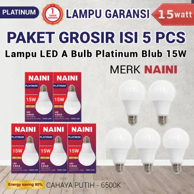 Paket Usaha Grosir 5pcs Lampu LED Bohlam Platinum Blub 5w 7w 9w 12w 18w 25w Putih umur 15000jam Bergaransi