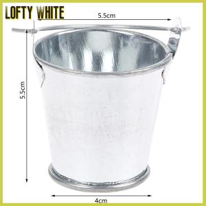 Lofty White 1Pcs Dollhouse Mini Iron Bucket Miniature Model Mini Dollhouse Decorations Ornaments Children Beach Small Bucket Toy