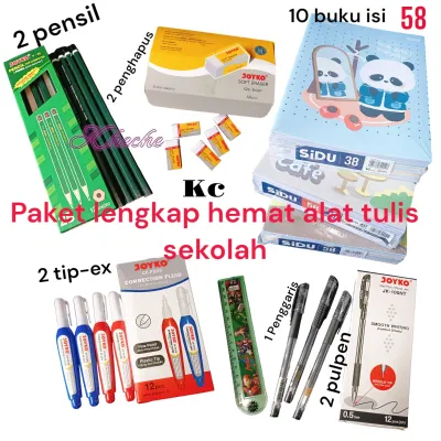 BMCAMPUS & SIDU BUKU TULIS 1 PACK 10 BUKU Termasuk pulpen & alat tulis