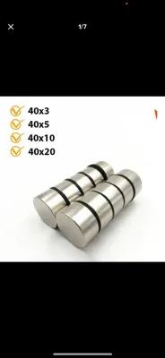 Nam châm viên 40x3mm 40x5mm 40x10mm 40x20mm siêu hút N42