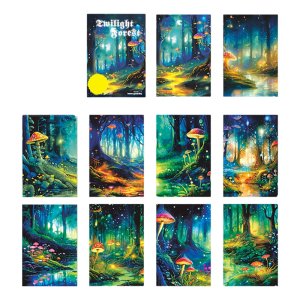 10 Sheets Forests Series Sticker Scene Sticker Landscape Sticker Aesthetic Sticker Scrapbooking Supplies for Adult Kids