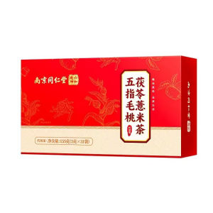 [SG Stock]Five-Finger Peach Poria Coix Seed Herbal Tea by Nanjing Tongrentang Natural Wellness Herbal Tea Bags for Daily Body Care 31 Pack