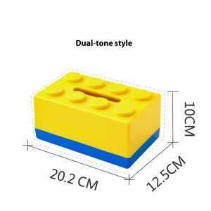 KS กล่องทิชชู่งานปะสองสีสุดสร้างสรรค์ของใช้ในครัวเรือนรถยนต์ห้องน้ำใช้ได้หลายฉากที่เก็บของได้จริง