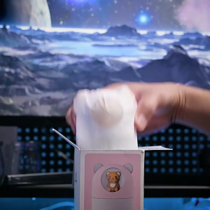 300ml Cute Pet Humidifier with Colorful Atmosphere Lights Cool Mist Humidifier for Office Home Bedroom Baby Room