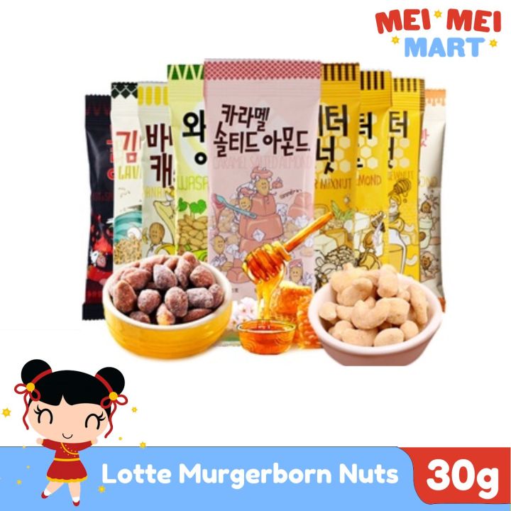 Lotte Murgerbon Honey Butter Wasabi Wassabi Almond Nuts 30g Lazada PH