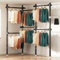 Clothes Hanging Rack Cabinet Wardrobe For Clothes Drying Rack Hanger Rack Open Wardrobe Metal Indoor Simple Wardrobe. 