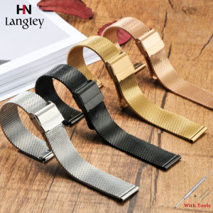 zhangeer 12 13 14 16 17 18 19 20 21 22mm width Stainless Steel Milanese Mesh Band For DW Wristwatch Straps Ordinary Watchband With Tools